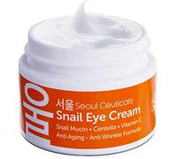 SeoulCeuticals Korean Snail Mucin Eye Cream - Anti-Ageing, Anti-Wrinkle, Under-Eye Treatment - 97.5% Snail Secretion Filtrate Daily Night Cream - Korean Skincare for Hydrating and Brightening, 0.5oz