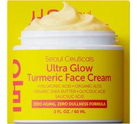 SeoulCeuticals Korean Turmeric Face Cream - Face Moisturiser for Dull Dry Skin - Skincare Zero Aging Cream - K Beauty Skin Care for Glowing Skin - Glycolic Acid Ultra Glow Cream for Women - 2oz