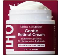 SeoulCeuticals Retinol Night Cream Face Moisturiser - Korean Skincare to Reduce Wrinkles, Dark Circles, and Age Spots, Anti-Ageing Face Cream for Day or Night with 1% Retinoid, 2% Niacinamide - 2oz