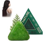 Seoulglow Cypress Leaf Hair rowth Soap, Nature Seven Green Soap, Natural Usman Grass Glutinous Rice Water Solid Shampoo Bar for Hair Care for Women and Mens (1PC)
