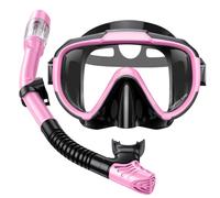 Seovediary Snorkel Set Adults Snorkeling Gear Anti-Fog Panoramic View Swim Mask Dry Top Snorkel Kit with Carry Bag for Snorkeling Scuba Diving Swimming Travel