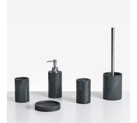 Beliani 5-Piece Bathroom Accessories Set Sepahua Black