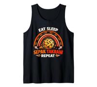 Sepak Takraw Eat Sleep Repeat Rattan Ball Player Tank Top