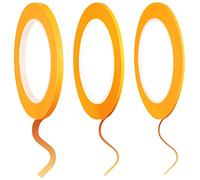 Sepamoon 3 Rolls Pinstripe Tape 1/16, 1/8 and 1/4 Inch x 32 Yards Yellow Thin Tape Automotive Masking Tape for DIY Car Making Auto Paint Thin Lines Paper Tape