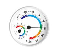 Separate Pointer Thermometers Hygrometer for Indoor Rooms, Analog Temperature Humidity Reference with 13 Cm Round ABS Housing Thermo Hygrometer Room Humidity Meter Indoor Climate Checker Greenhouse