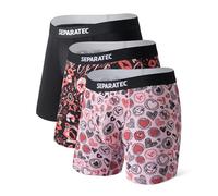 Separatec Men's Bamboo Rayon Underwear Printing Breathable Dual Pouch Boxer Shorts (UK, Alpha, XL, Regular, Regular, Graffiti Print)