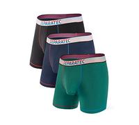 Separatec Men's Boxers Single-Sided Moisture Transported Quick Dry Underwear Cotton Micro Modal Breathable Dual Pouch Trunks 3 Pack