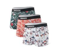 Separatec Men's Trunks Bamboo Rayon Dual Pouch Underwear Printing Breathable Dual Pouch Boxer Shorts Multi-pack Printed Design (UK, Alpha, XL, Regular, Regular, Christmas Print)