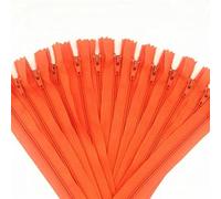 Separating Jacket Zippers 10pcs Nylon Coil Zippers Tailor Sewer Craft DIY Apparel Sewing Supplies,Crafts Sewing(Orange,14inch (35cm))