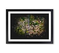 Separating The Forest Paint Splash Framed Print | A2 Black Framed Wall Art | Ready to Hang | Modern Landscape Picture | Living Room Bedroom Lounge Office