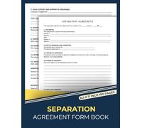 Separation Agreement Form Book: Lawyer-Style Law Firm Template | Marital Separation & Property Settlement Documents | 50 Forms