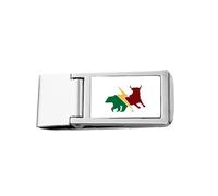 Separation Bull Market Bear Slim Money Clip Stainless Holder Pocket Wallet