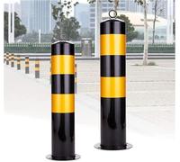Separation Guardrail Parking Bollards for Driveways, Barrier Car Security with Reflective Tape, Heavy Duty Concrete In Ground Posts