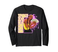 Seperate The Body from The Mind and Grind Grind Black Sista Long Sleeve T-Shirt