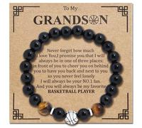 Sepfavo Baseball/Basketball/Football Bracelet, Gift for Grandson/Son/coach, Birthday/Father's Day/School/Graduation, M, Stainless Steel, no gemstone
