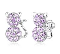 Sepfavo Beautiful Cute Cat Earrings Hypoallergenic, Cat Lovers Girls Children Birthday Easter Christmas Halloween Valentine's Day, Gift for Grandmother Mom to Granddaughter Daughter, MINI, Stainless