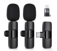 Sepgirlcy Wireless Lavalier Microphone for iPhone - iPad, Android Phone, Mini Lapel Mic with Noise Reduction and Crystal Sound for Video Recording, Vlogging, TikTok, YouTube,LiveStream