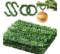 SEPGLITTER 120PCS Christmas Garland Ties, 3.9 Inch PVC Faux Pine Greenery Wired Stems Hanging Hooks Pine Needles Twist Ties for Christmas Village Crafts Wreath Gift Wrapping Tree Decoration (Green)