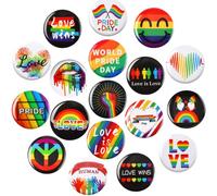 SEPGLITTER Pride Pins, 54pcs Rainbow LGBTQ Pins Bulk Pride Day Buttons Brooch Pins Badges for Pride Parades Pride Month Gay LGBT Party Favors Supplies Decorations Accessories