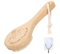 SEPGLITTER Vegetable Brush，Cleaning Brush with Long Handle for Potato Carrot Cucumber and Fruits Veggie Wash Brushes Wooden Dish Brush for Pans Pots Fruits Vegetable