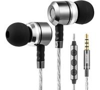 Sephia SP3060VC Wired Earbuds with Microphone, Noise Isolating In-Ear Headphones with Passive Noise Cancelling Ear Buds, 3.5mm Earphones