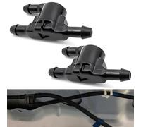 Sephile 2 PCS Car Wiper Check Valve, 1.68" x 0.83" Three-way Design Windshield Washer Wiper Check Valve, Replacement OEM Number 8532128020 Connection Accessories, Compatible with Lexus (Black)