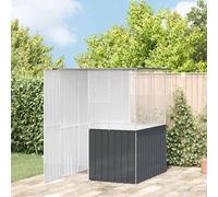 sephironlbb Bird Cage Anthracite Galvanised Steel 165 x 165 x 200 cm Large Outdoor Aviary Cage with Roof, Perch, Grid and Feeder for Parrot, Canary, Budgie