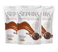 Sephra Milk Belgian Couverture Fountain Chocolate Callets (3 x 907g Bags)
