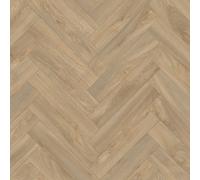 Sepia Herringbone Brown Wood Effect Anti-Slip Vinyl Flooring Sheet For Kitchen Bathroom Dinning Room -2M(6'6") X 3M(9'9")-6M²