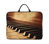 Sepia Tone Piano Keys 14 Inch Printed Laptop Sleeve, 600d Oxford-Cloth Shockproof Laptop Case With Thickened Pearl Cotton,Waterproof Portable Laptop Handbag Cover