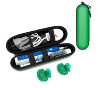 seplouis Electric Toothbrush Travel Case for Oral-B/Philips Sonicare/Colgate/seago/Bitvae/Braun and Most Other Brands of Electric Toothbrushes, and Includes 2 Universal Toothbrush Head Covers, Green
