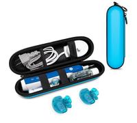 seplouis Electric Toothbrush Travel Case for Oral-B/Philips Sonicare/Colgate/seago/Bitvae/Braun and Most Other Brands of Electric Toothbrushes, and Includes 2 Universal Toothbrush Head Covers, Blue