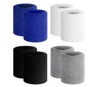 SEPORUD Sweat Bands for Men & Women - 8pcs Moisture Wicking Wristbands, Soft Cotton Terry Cloth Sweatband for Tennis, Basketball, Running, Gym, Workout - Sports Wrist Sweatbands for Men & Women