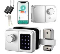 SEPOX® Bluetooth Smart Gate Lock App Control Outdoor (Silver Single Screen