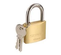 SEPOX® Marine Grade Outdoor Padlocks with Key, 40mm Heavy-Duty Solid Brass Lock Weather Proof, SUS304 Stainless Steel Shackle, Rust Proof for Warehouse Container Garage Shed Gate Chain Fishing