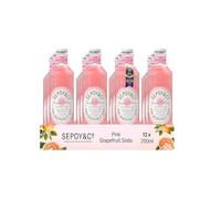 SEPOY & CO. Pink Grapefruit Soda - 24 x 200ml | Paloma Premium Cocktail Mixer | Low Calorie, Less Sugar | Pure Himalayan Water & 100% Natural Ingredients