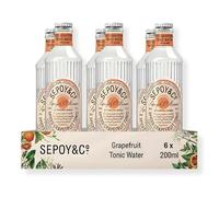 SEPOY & CO. Spiced Grapefruit Tonic Water - 6 x 200ml | Low Calorie, Less Sugar | Pure Himalayan Water & 100% Natural Ingredients | Premium Gin & Tonic Mixer