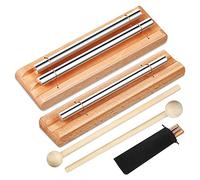 Seprendi 2 Pieces Chime Hand Chime 1 Tone + 2 Tone Percussion Instrument Bell Chime Hand Chime with Mallet Storage Bag Chime