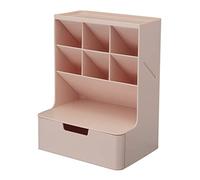 Seprendi 6 +1 Drawer Desktop Storage Box Pencil Makeup Storage Box School Office Supplies Stationery,Pink