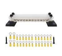 Seprendi Bus Line High Current Double Row Busbar with Transparent Cover 150A 12-Way Double Row Black