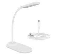 Seprendi Dimmable LED Desk Lamp with Wireless Charger, Wireless Charging Desk Light Flexible Rotation Press Control Night Light
