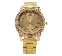 Seprendi Gold Watch Quartz Rhinestone Dress Women's Luxury Casual Stainless Steel Wrist Watches for Women Ladies Clock, White Gold, Golden Belt