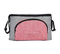 Seprendi Universal Car Stroller Storage Bag Storage Bag Stroller Bottle Multi-Function Paper Napkin Storage Bag Grey and Red