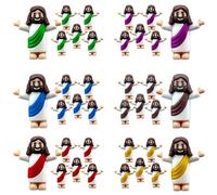 Seprochoo Little Jesus Figures Mini Jesus Figurines in Bulk Tiny Jesus Figures for Easter (30, Multicolor)