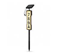 SEPRQUCO Solar Address Sign, Auto-on Light up House Numbers for Outside, Waterproof, Wire-Free, Highly Visible for EMS/Fire/Police, Ideal Solar Address Light with Stake for Yard