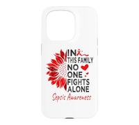 Sepsis Awareness month red ribbon sunflower support Sepsis Case for iPhone 15 Pro