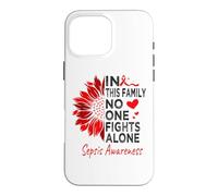 Sepsis Awareness month red ribbon sunflower support Sepsis Case for iPhone 16 Pro Max