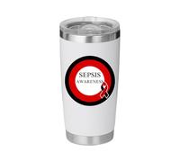 Sepsis Awareness Stickers, 3.8 cm Round Design, Red and Black, 50-Pack, Health Education Campaign Decals