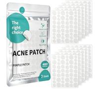 Septeamay 480 Count Pimple Patches, Hydrocolloid Patches-3 Sizes | Transparent Spot Patches, Mighty Patches for Covering Cheeks, Day or Night Acne Patches, Invisible Mighty Patch for Face