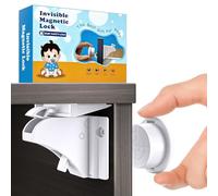 Septeamay Magnetic Cupboard Locks for Children (12 Locks + 3 Keys), Child Locks for Kitchen Cabinets, Drawer, Wardrobe Child Safety Cupboard Locks, Easy Install, No Tools Needed, Baby Proofing Locks